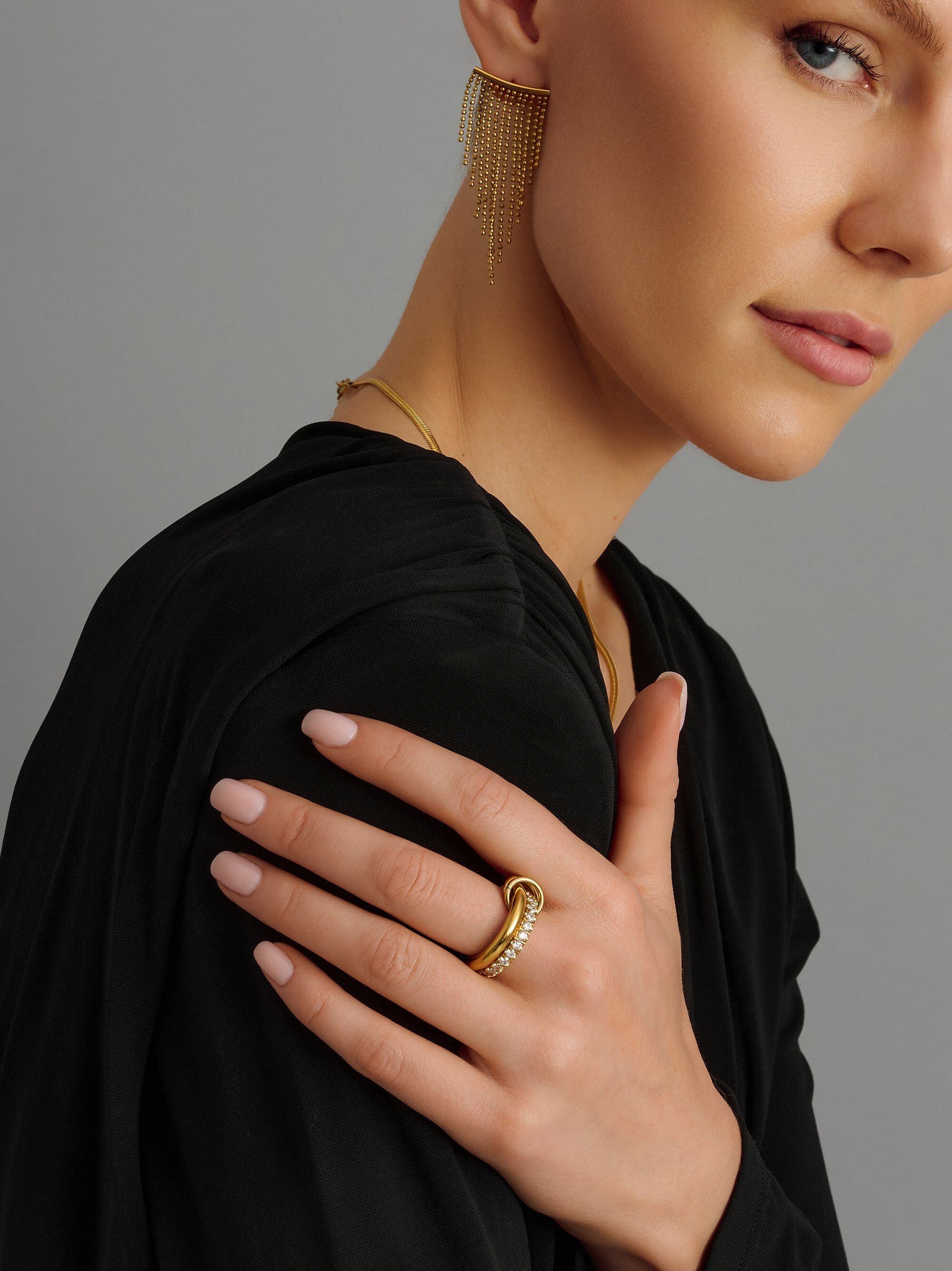 Women's Double Band Ring in Gold