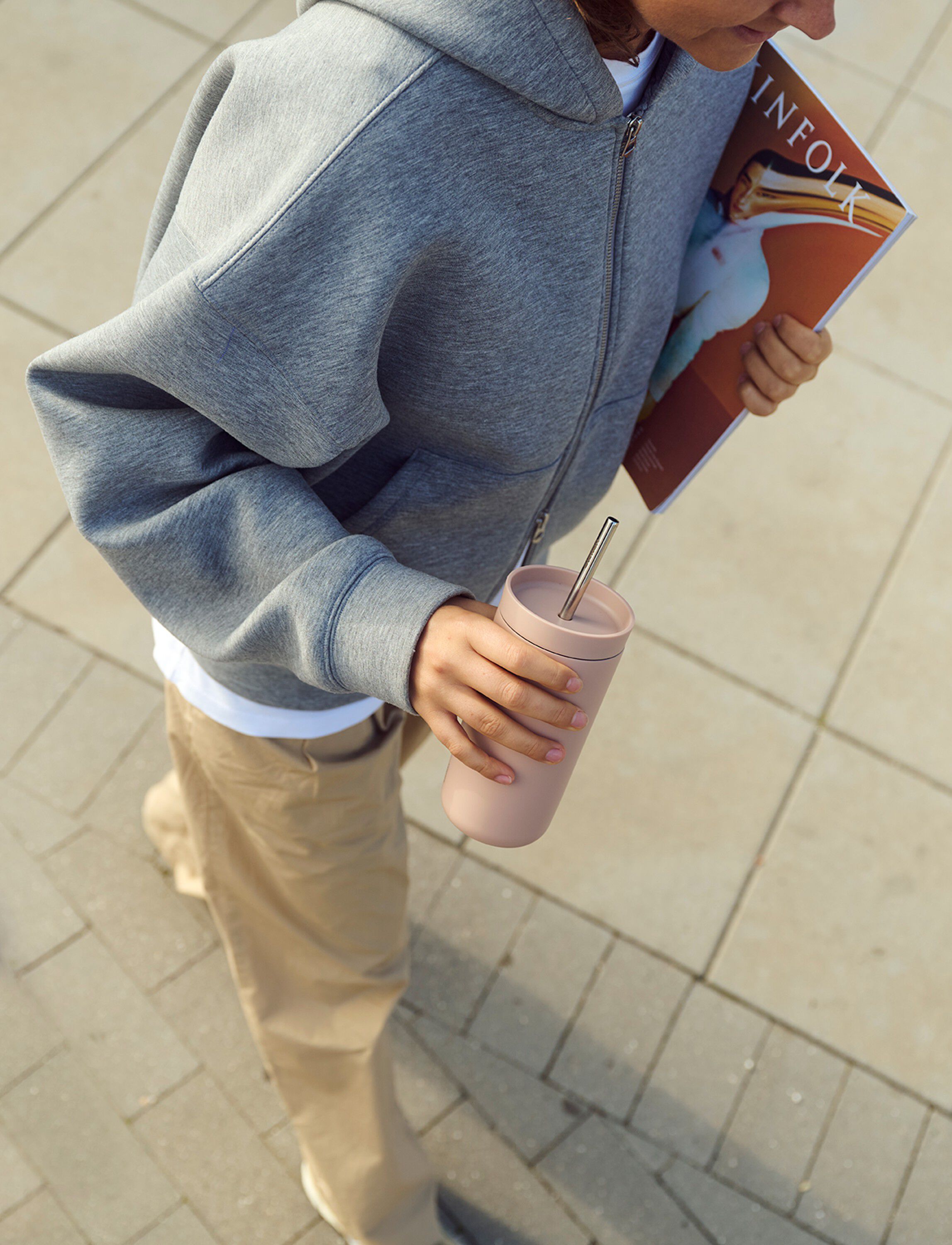 To Go Sip termokopp med suger&oslash;r 0.4 l. Heather