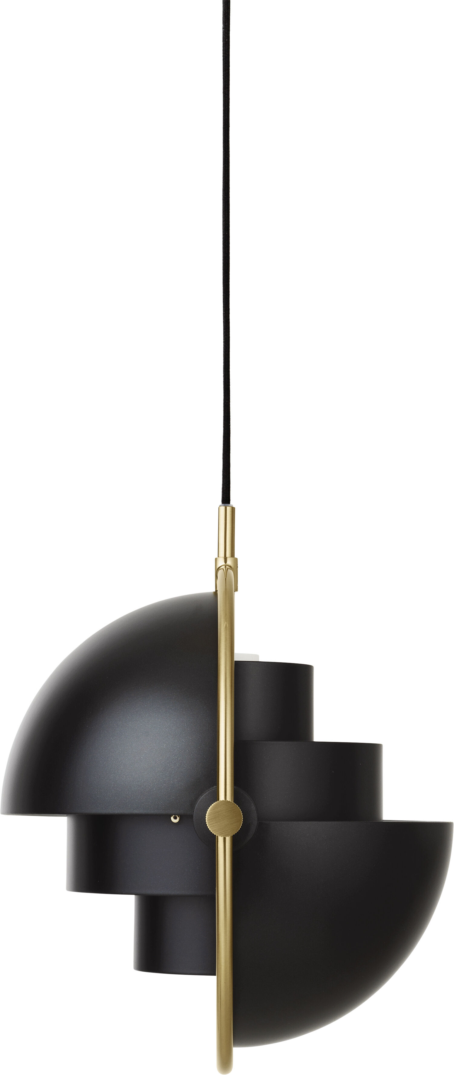 Multi-Lite Pendant - Small (Base: Brass, Shade: Black Semi Matt)
