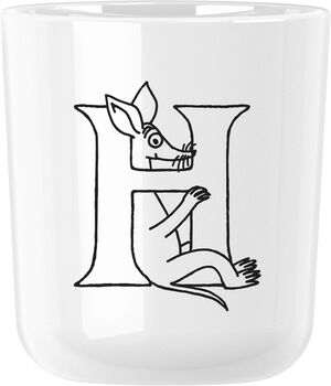 Moomin ABC kopp - H 0.2 l. Moomin white