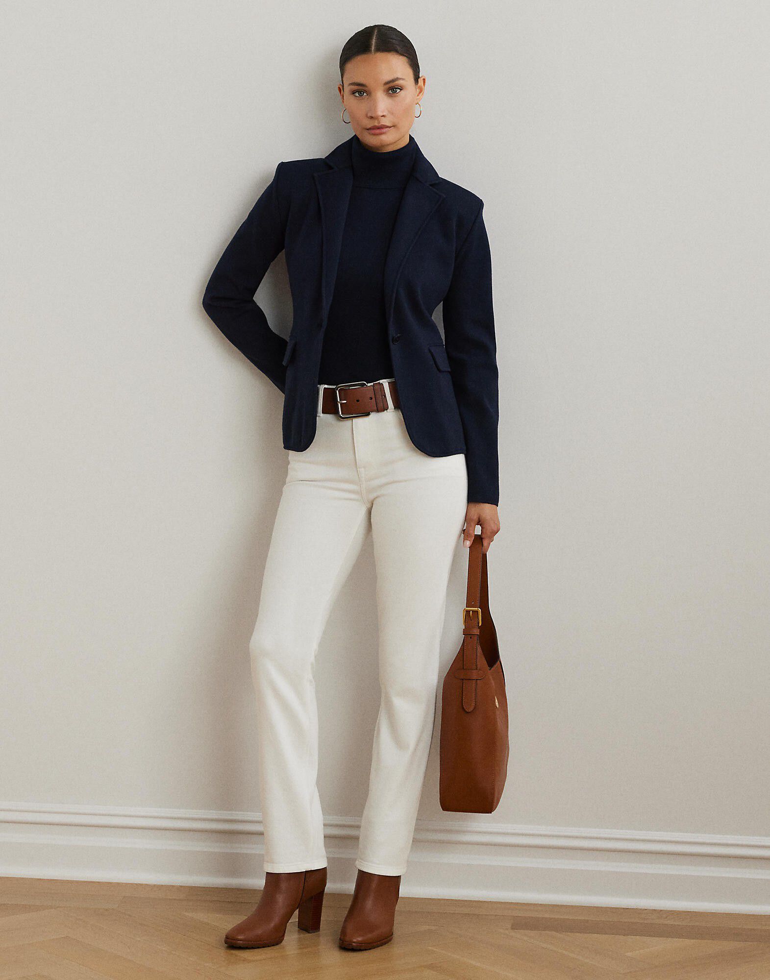 Cotton-Blend Sweater Blazer