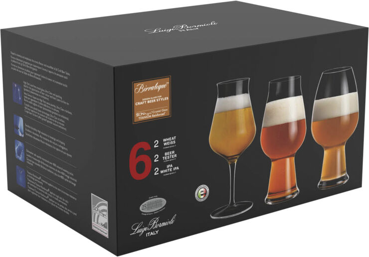 Ölglas-set tester, ale och vete Birrateque 3 x 2 stk. Klar