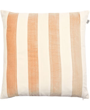 STRIPE VELVET/BEIGE, PYNTEPUDE 48x48 CM