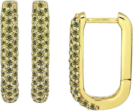 Green Sparkle hoop - Forgyldt