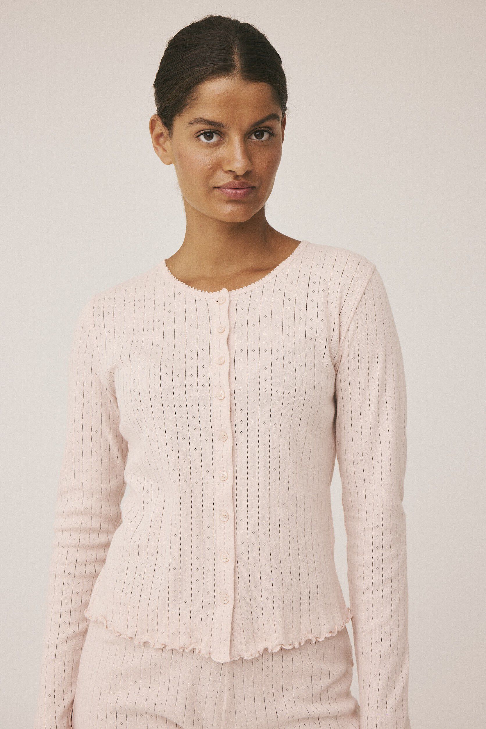 Eloise 10 Cardigan Pointelle - 100% &Oslash;kologisk Bomuld GOTS