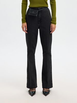 SLFJULIE-KORI HW FLARED JEANS EX