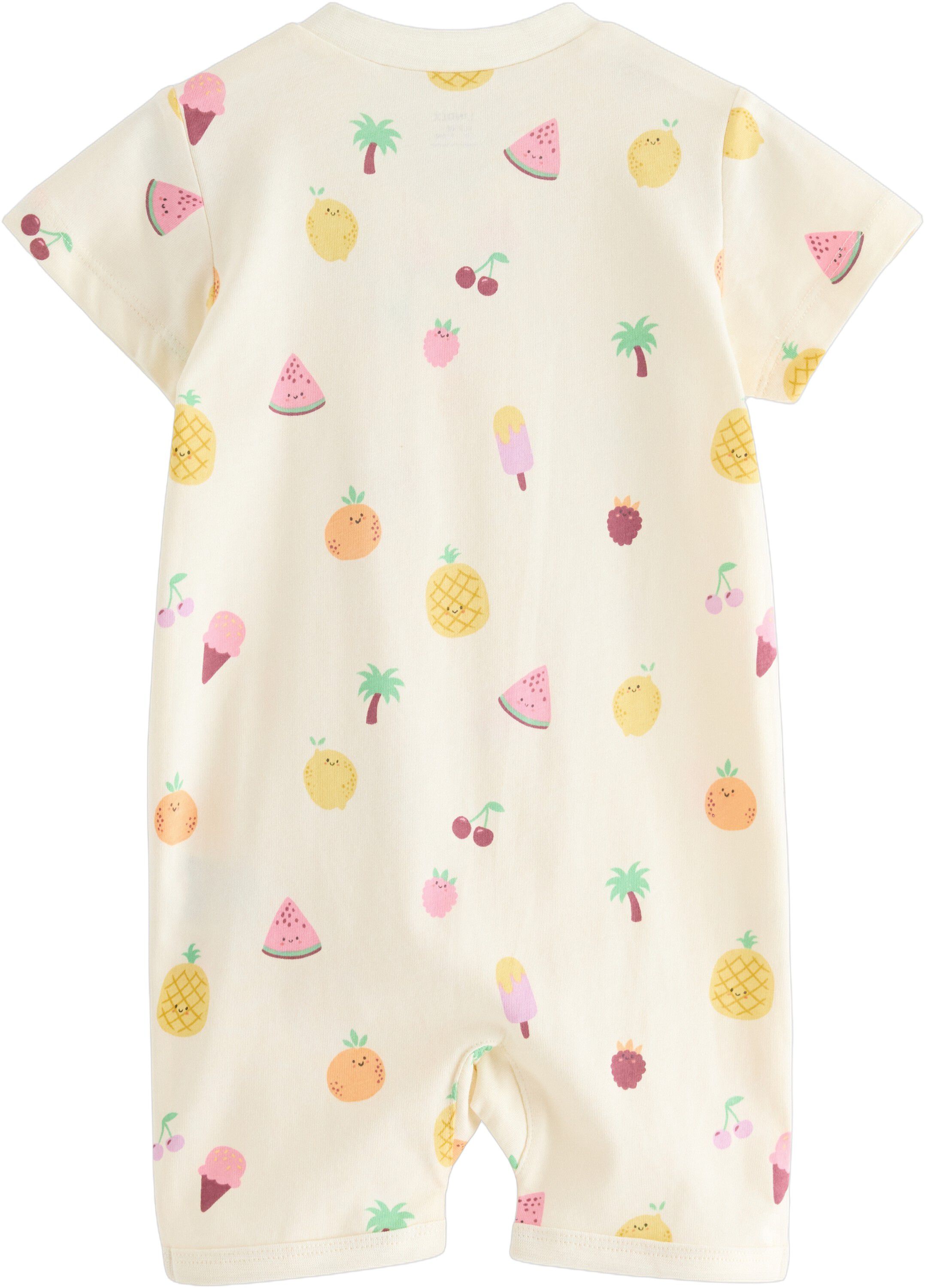 Kortermet pyjamasheldrakt med rund