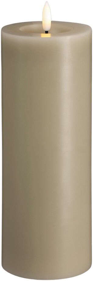 Moods & More - LED Pillar Candles, Silk, Melted, Kit grey, 74x200 mm