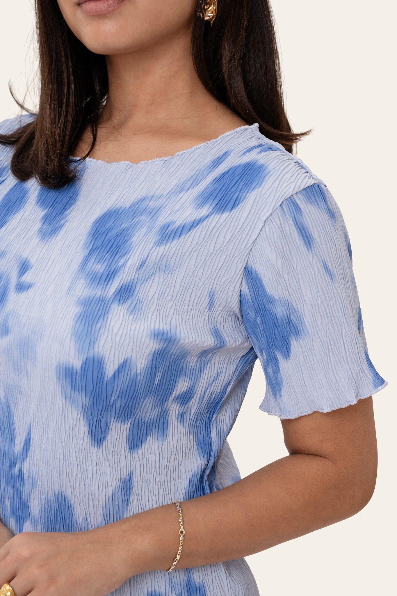 OdaIC SS Dress - Abstract Blue Flow