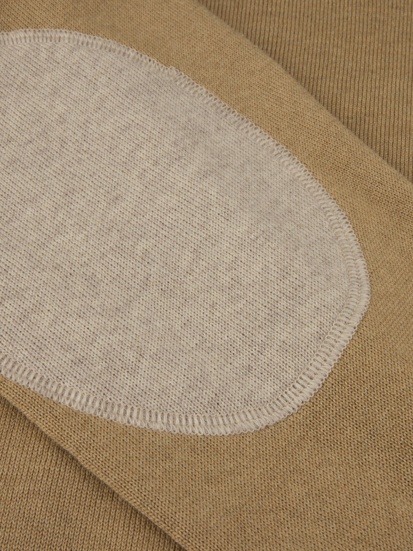 Sweater Knitted Crew Neck With Patch Merino Wool