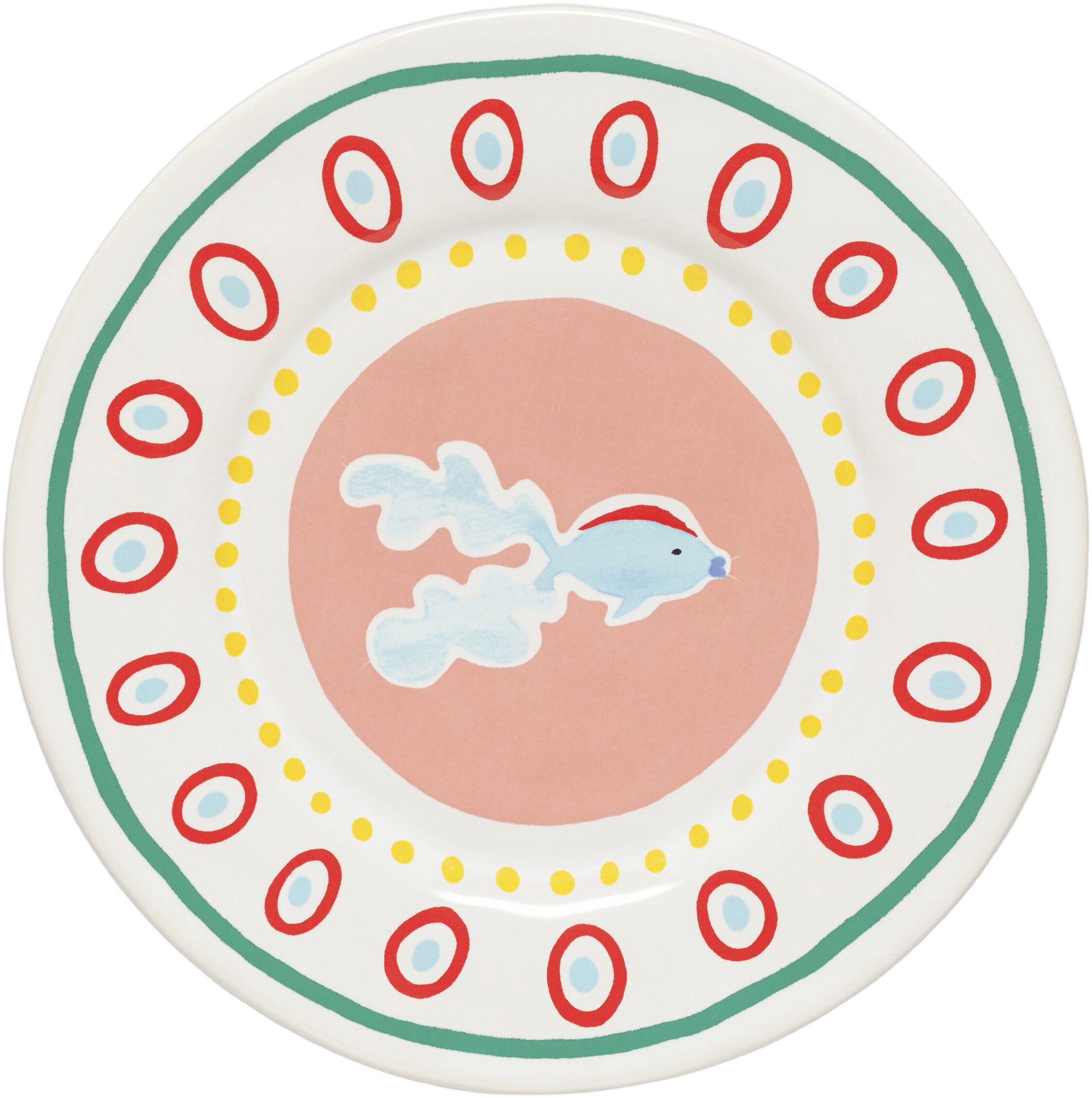 Tallerken flat Bliss 22 cm Rosa/Gul Keramikk