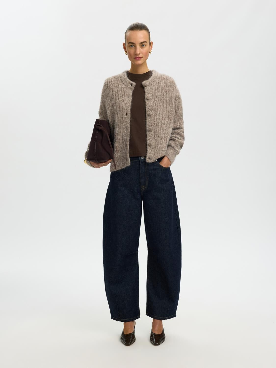 Slwgabriella Ls Button Cardigan Noos