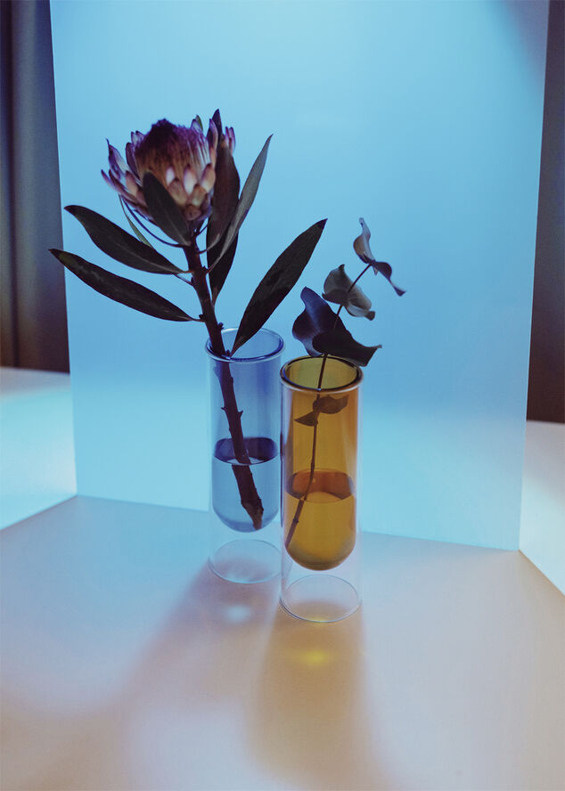 FLOWER TUBE, TALL TUBE, CYAN, 65200C