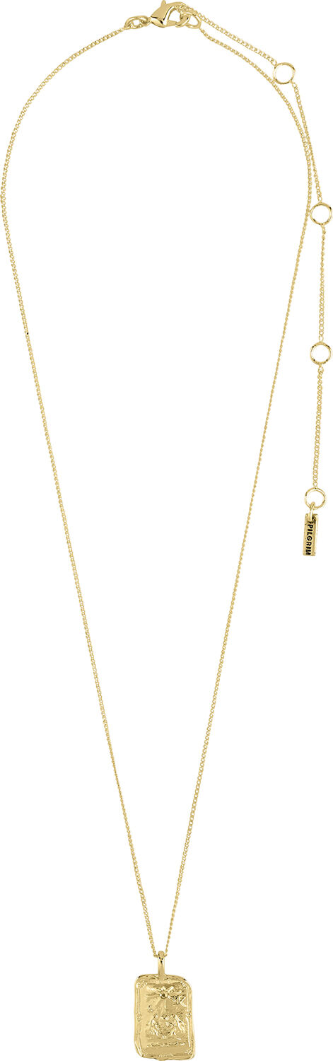 GEMINI recycled Zodiac Sign necklace, gold-plated