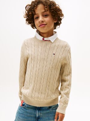 COTTON CABLE SWEATER