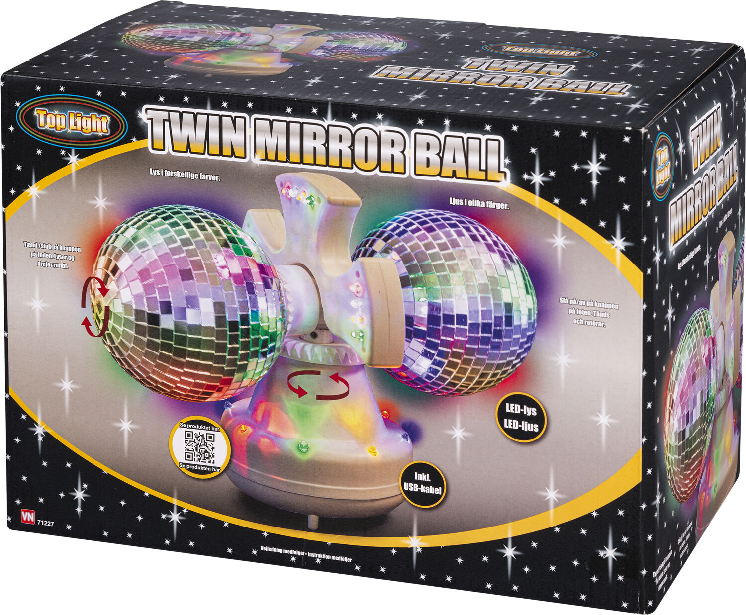 TWIN SPEJLKUGLERmLEDLYS