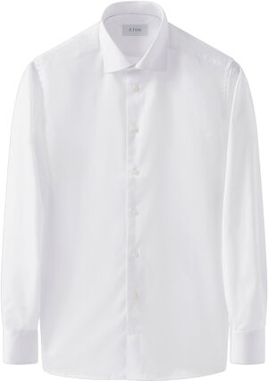 White Signature Twill Shirt - Super Slim Fit