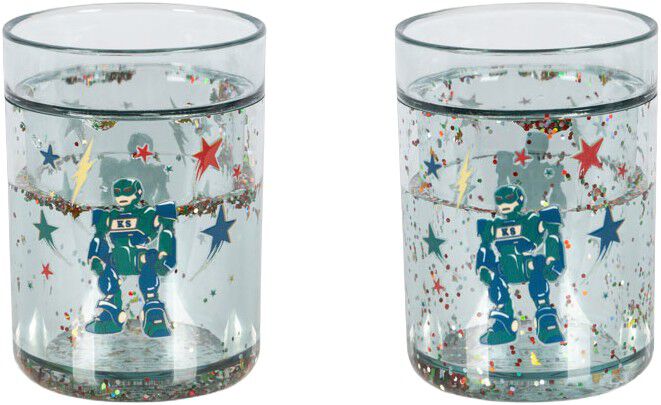 2 PACK GLITTER CUPS