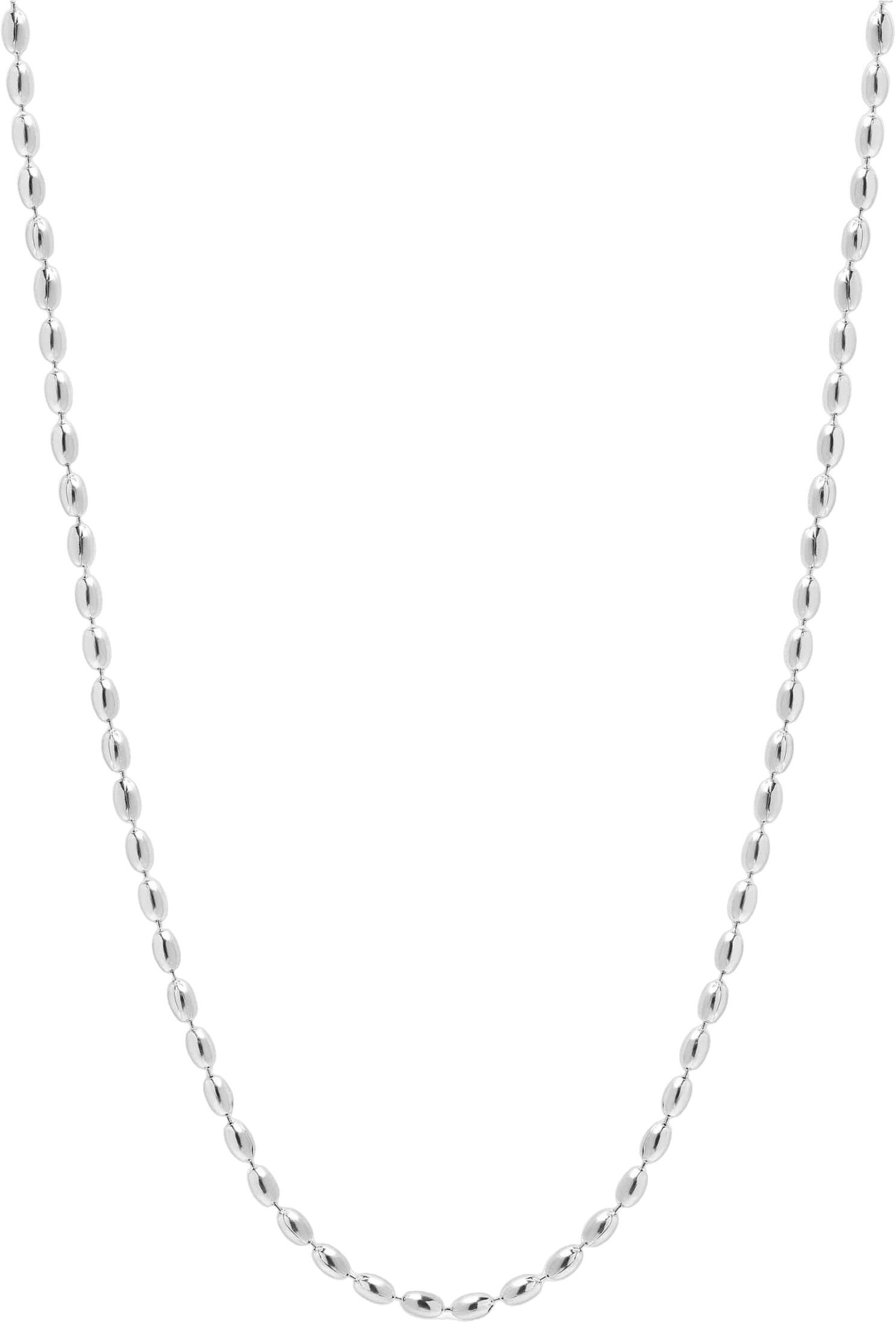 Silver Beaded Chain Necklace