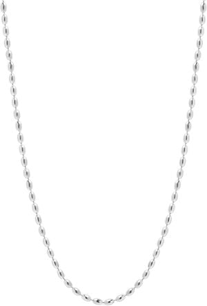 Silver Beaded Chain Necklace