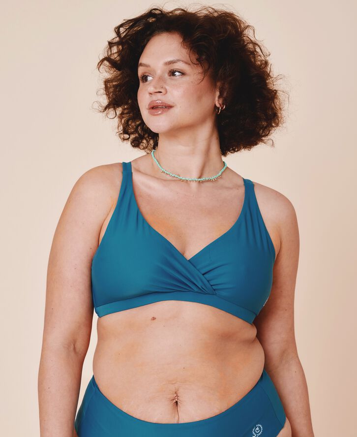 Istana draperet bikini top - Teal