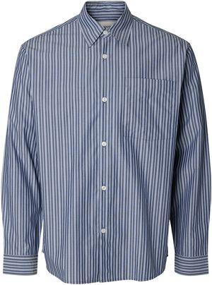 ANRASLUND STRIPED DOBBY LS SHIRT