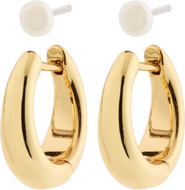 STARLIGHT earrings 2-in-1 set gold-plated
