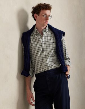 Custom Fit Plaid Performance Twill Shirt