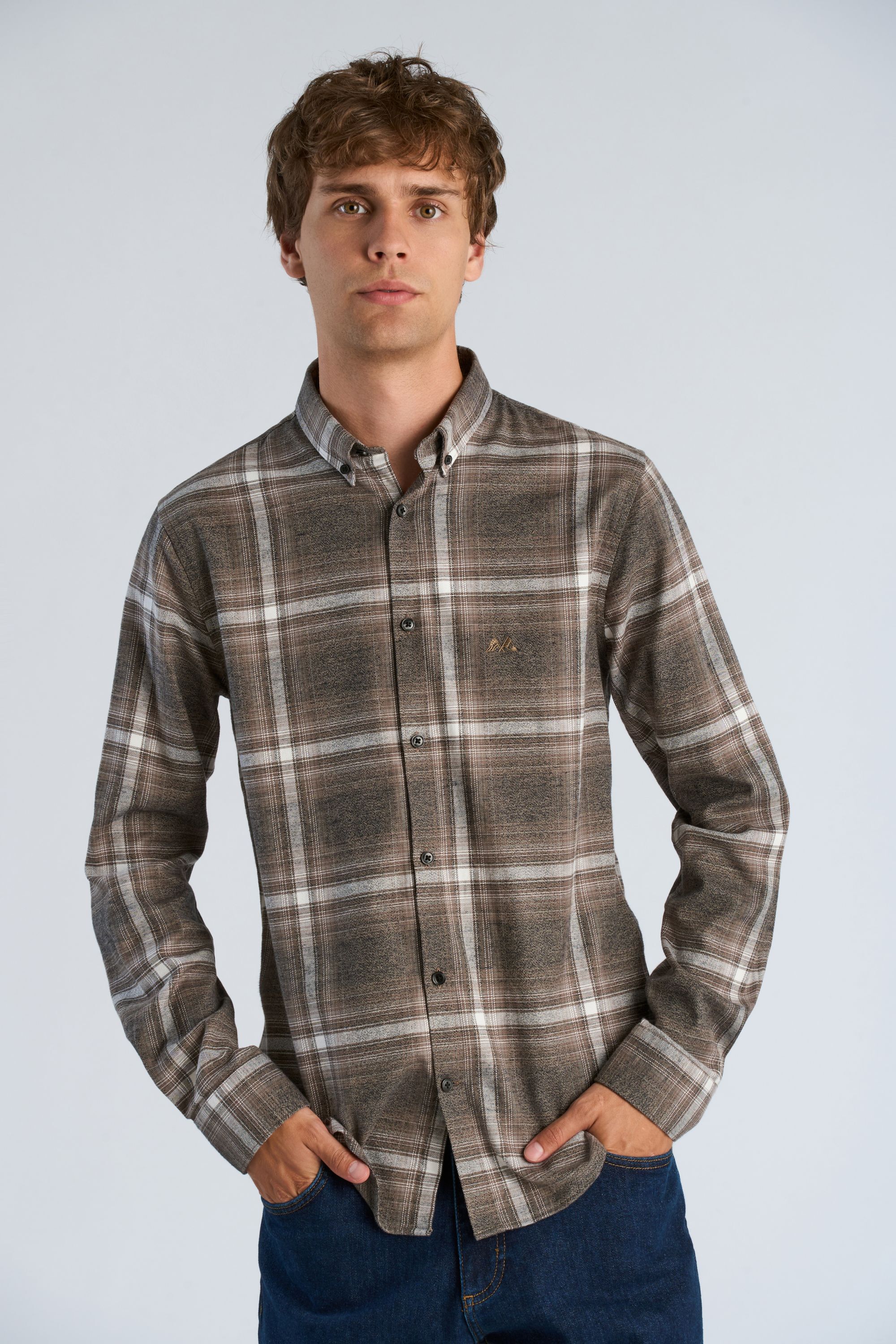 Brushed checked shirt L/S