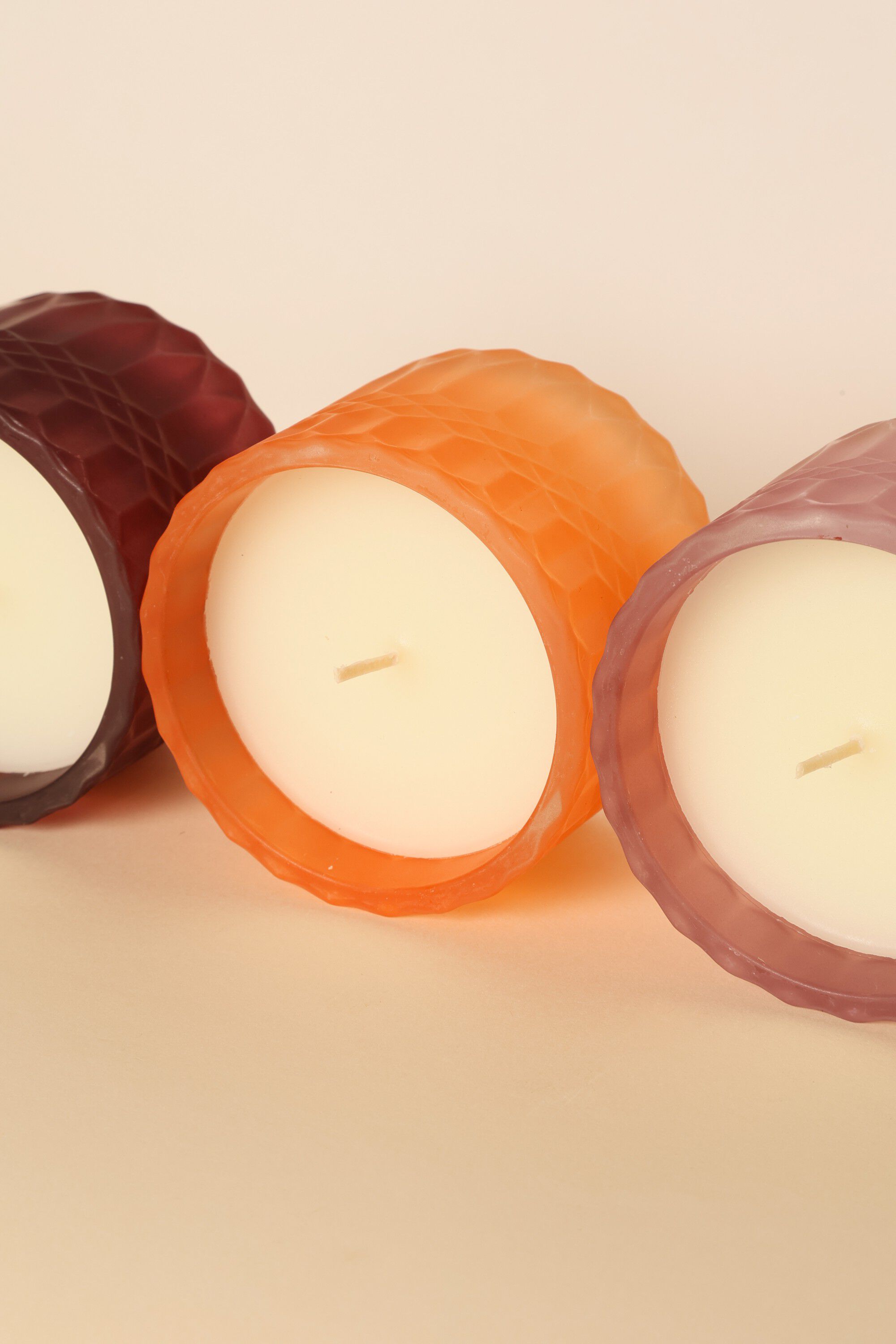 Bonbonniere, orange/pink, 8,5x&oslash;9 cm