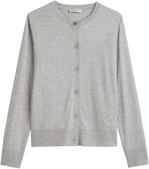 Jersey cardigan, long sleeve