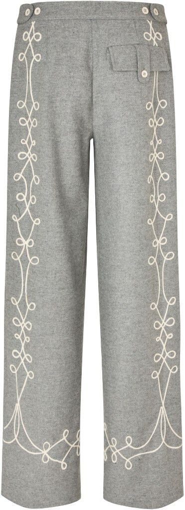 2490 Felt Twill Embroidery, Embroidered Tab Pants