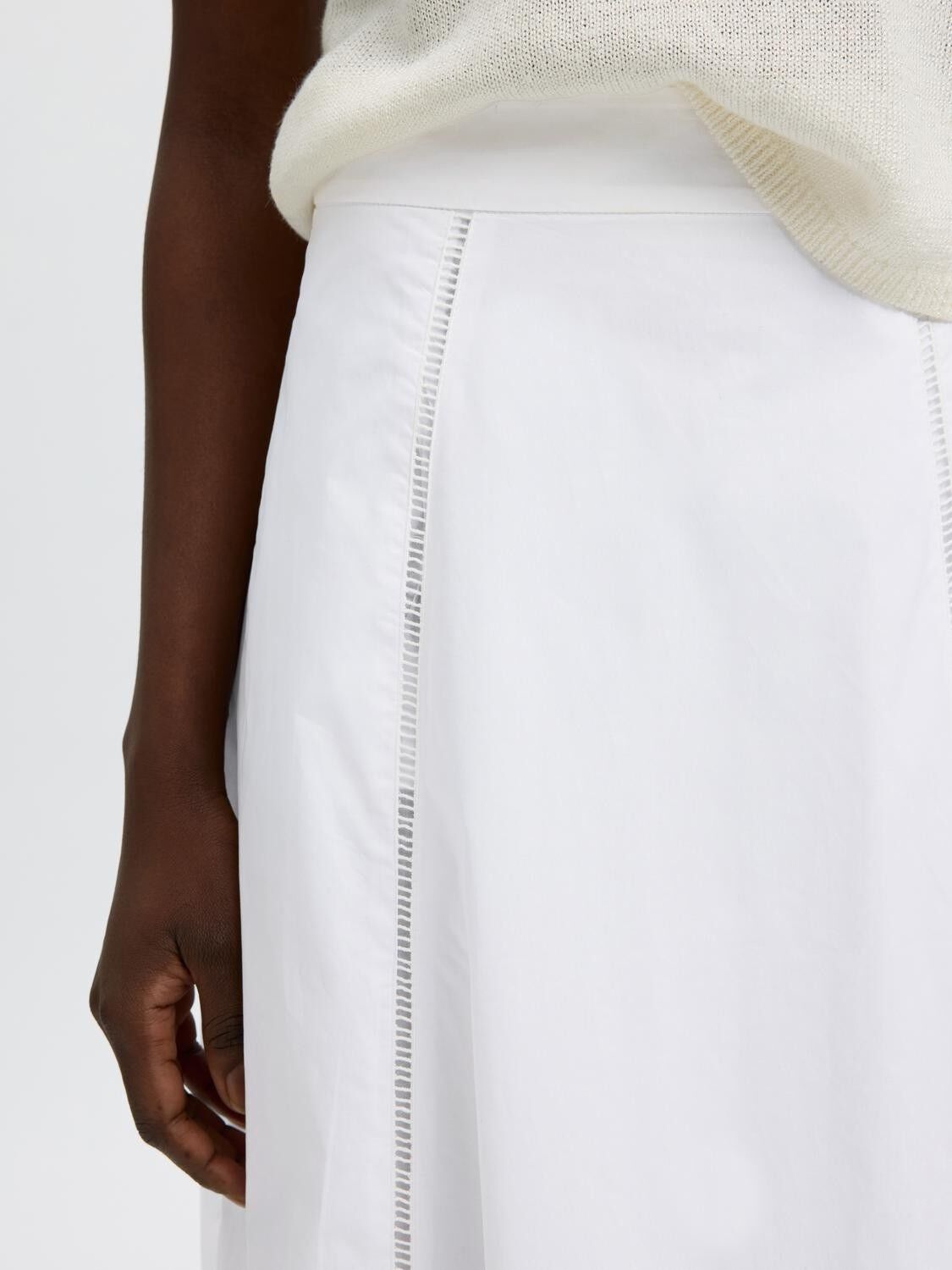Slfdelia Ankle Ladder Stitch Skirt B