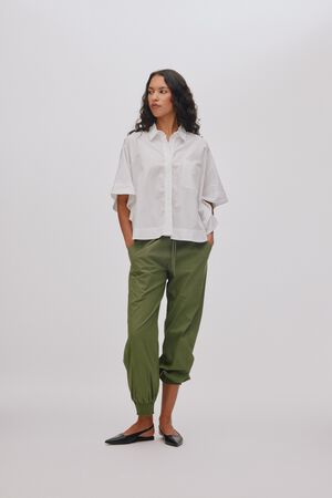 Poplin curved hem shirt - Berte