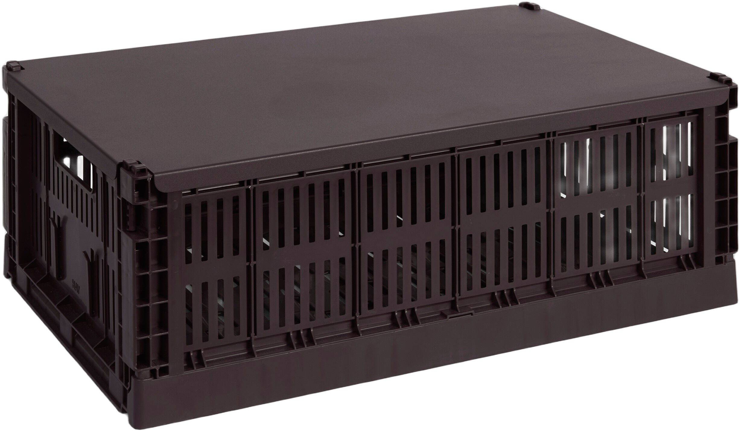 HAY Colour Crate Lid Metal-Large-Bordeaux