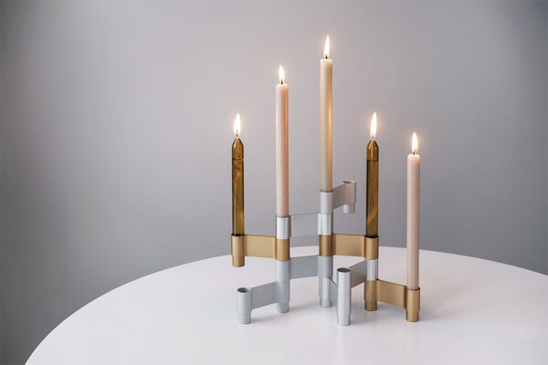 LINK, CANDLE HOLDER, POLISHED ALUMINIUM, 11060P