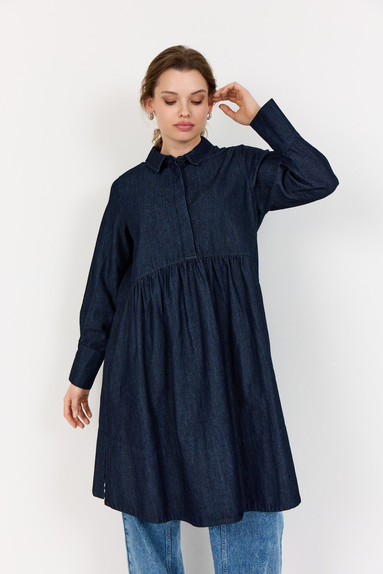 Curvy WA-CINDIA 3 Kjole M&oslash;rk denim