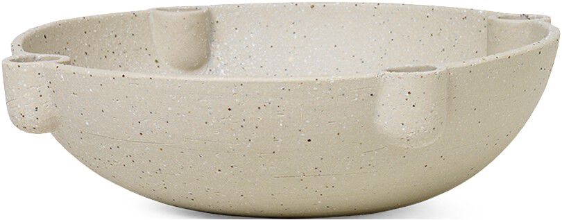 Bowl Candle Holder - L - Ceramic - Light Grey