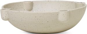 Bowl Candle Holder - L - Ceramic - Light Grey