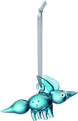 Vulpes orament stående 115mm blå