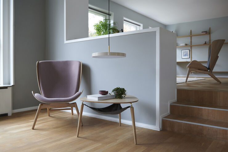 Asteria nuance mist Ø 43 x 14 cm, 2. 7m cordset