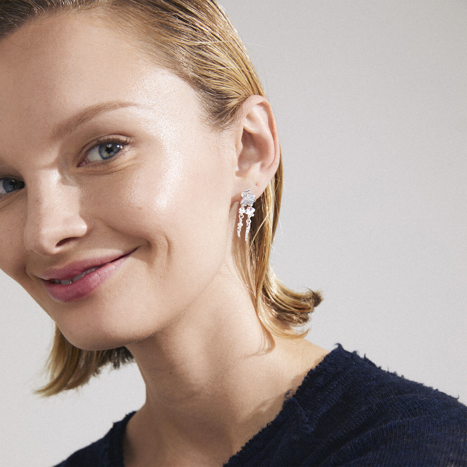 ZHURI recycled earrings silver-plated