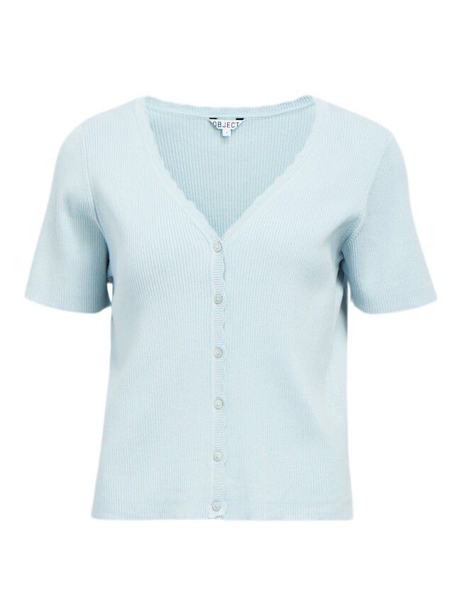Objkelly S/S Re V-Neck Cardigan Noos