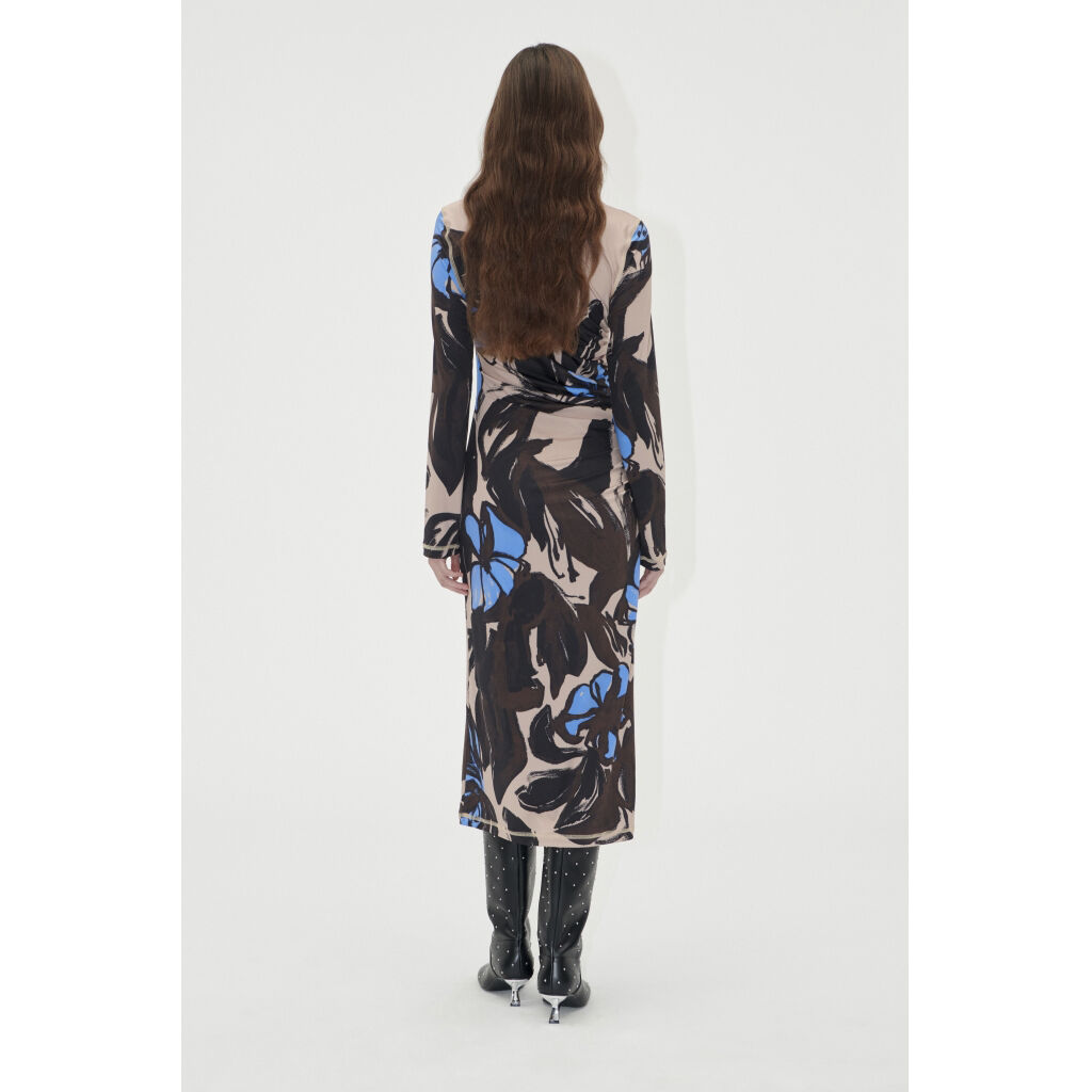 Gathered Long Sleeve Midi Dress, 2244 Stocking Jersey