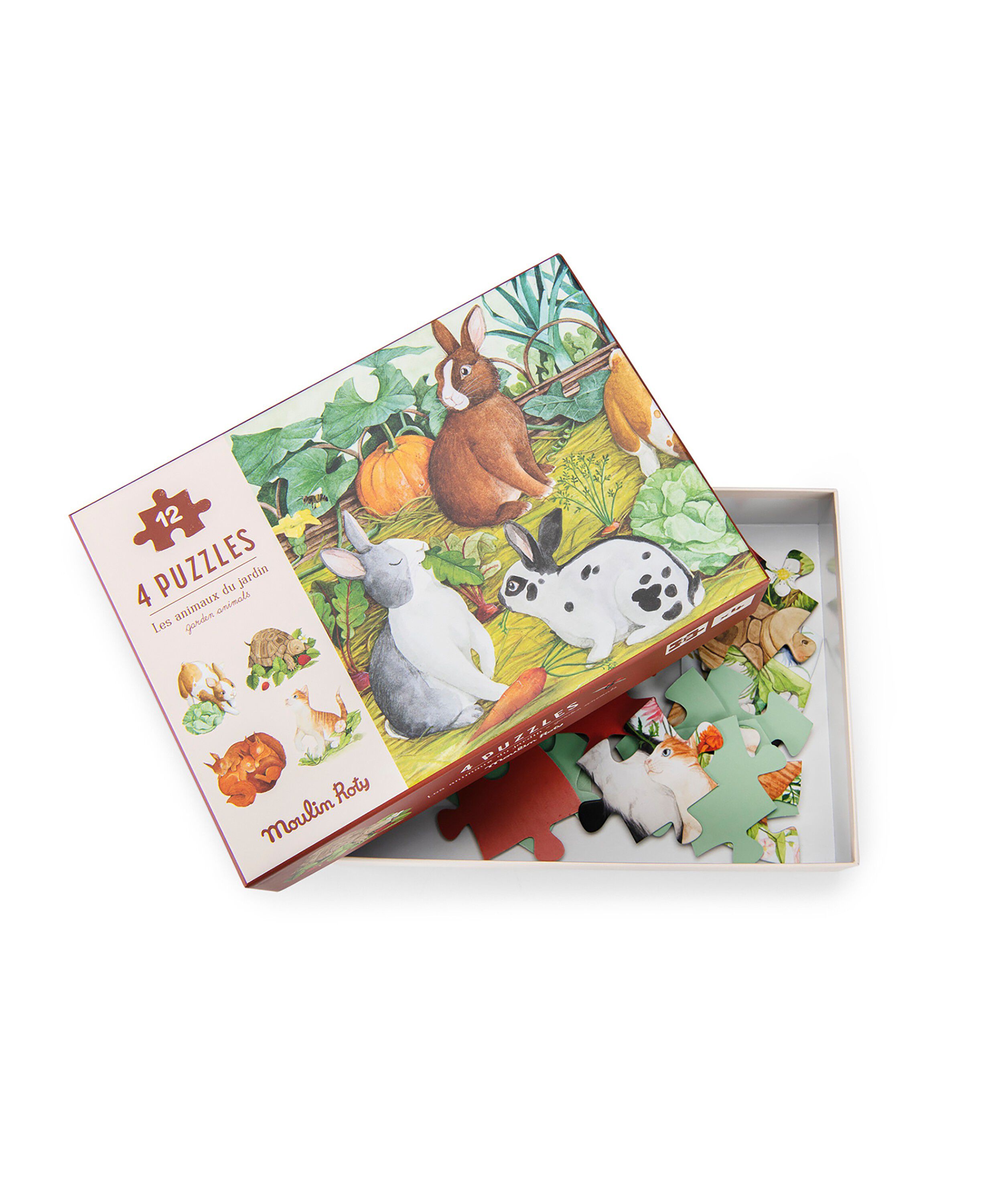 Moulin Roty - Puslespil 4x12 brk - Le jardinier