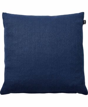 linen/marineblå, pyntepude