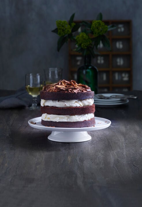 "Tårtfat på fot 30 cm Serie Originale Vit"