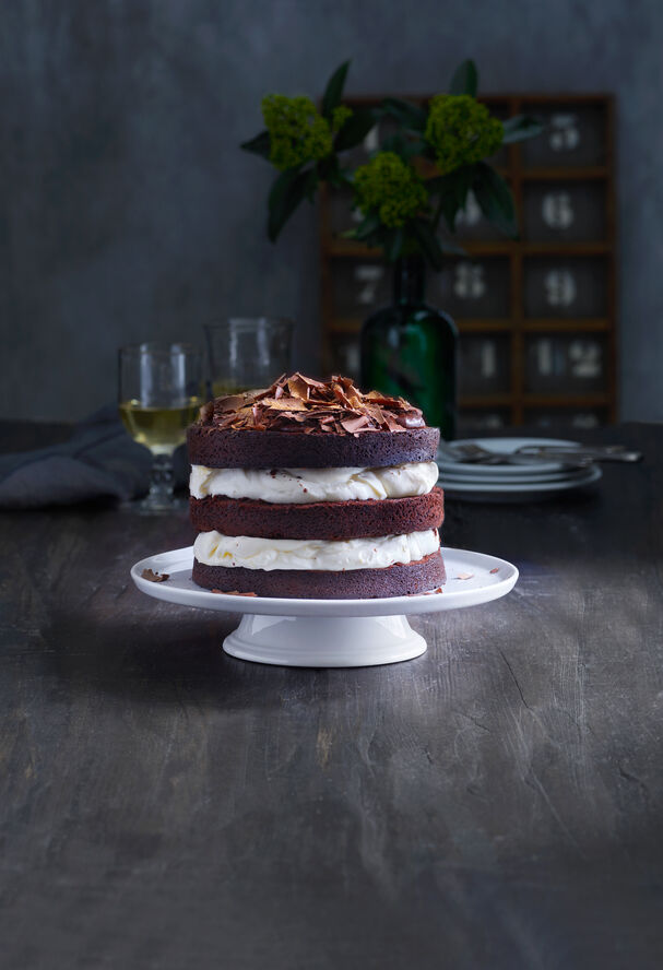 "Tårtfat på fot 30 cm Serie Originale Vit"