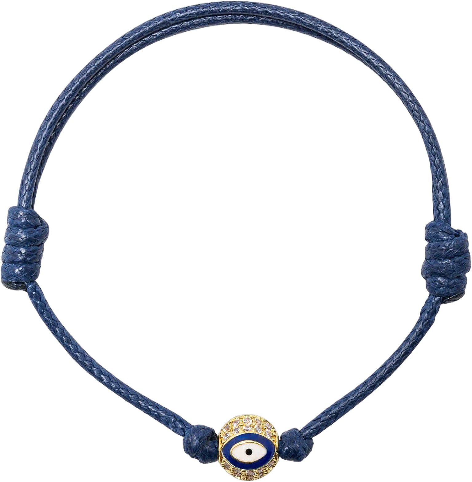 Blue Evil Eye String Bracelet