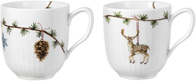 Hammersh&oslash;i Christmas Krus 2020 og 2021 sampak 33 cl hvid m.